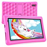 BENEVE Tablet Niños 7 Pulgadas Android 10 Quad Core Tablets PC para Niños WiFi Bluetooth 1024x600 Tablet Infantil 2GB 16GB Doble Cámara Kid-Proof Funda Tablet Niños Educativo (7 Pulgadas, Pink)