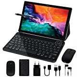 GOODTEL Tablet 10 Pulgadas Android 12 Procesador Octa-Core 4 GB RAM 64 GB ROM, Smart IPS, Batería 8000 mAh, Cámara 5 MP + 8 MP, WiFi | Bluetooth | OTG | Type C, Funda + Lápiz + Teclado + Ratón, Negro