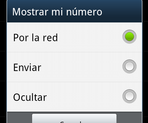 Ocultar numero Android