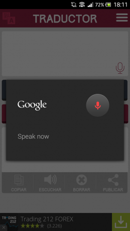 Traductor voz Android