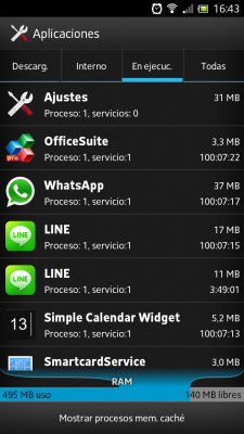 Memoria RAM Android