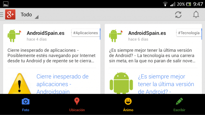 Desactivar la copia de seguridad de Google Plus