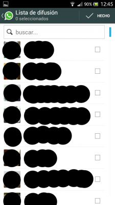 Mensajes difusión Whatsapp grupos